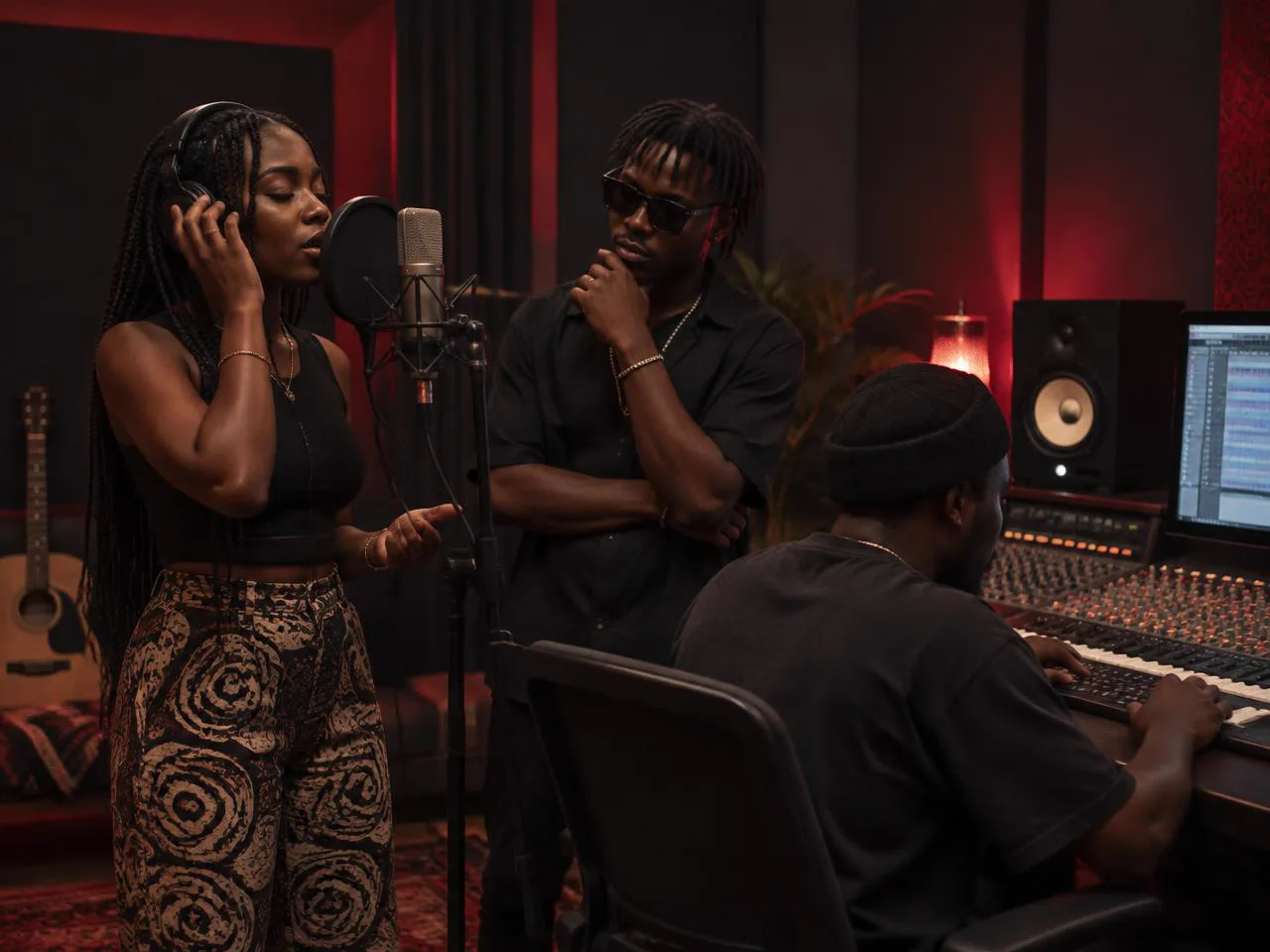 African artists recording music together